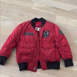 Red Kids Jacket with Patches